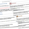 The image shows a compilation of journal headers and titles published recently .