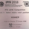 IPIN competition winner certificate