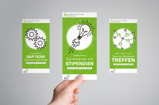Flyer zu den Veranstaltungen des Talentscoutings