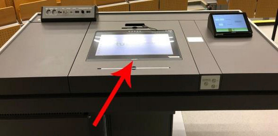 Wacom tablet built into the desk