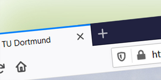 URL of the TU Dortmund University in the browser