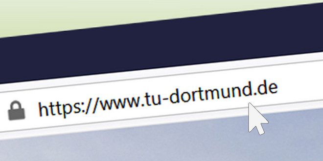 URL der TU Dortmund im Browser