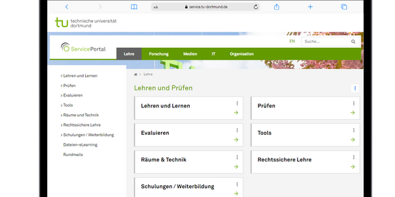 Neue Informationsangebote digitales Lehren und Prüfen