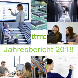 Collage of several images of ITMC employees at work