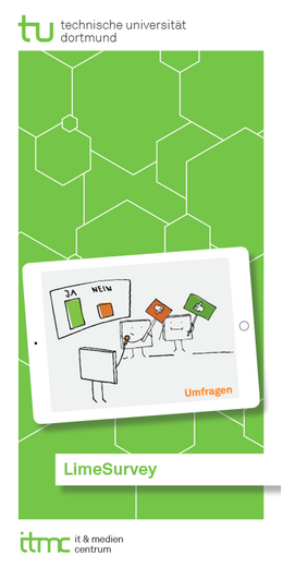 Grünes Deckblatt vom Flyer Lime Survey