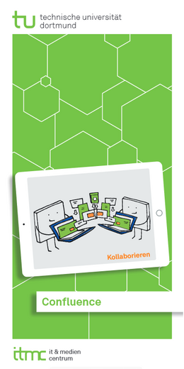 Grünes Deckblatt vom Flyer Confluence