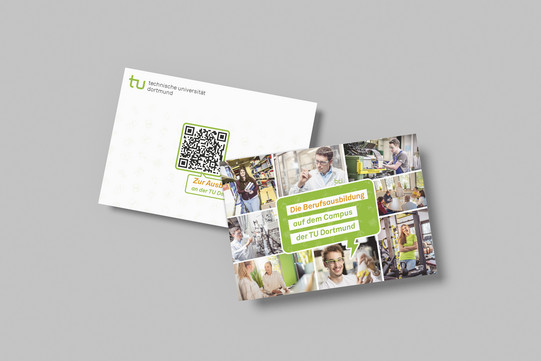 Postkarte zur Bewerbung der Ausbildung an der TU