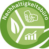 Three-part key visual of the sustainability office with symbols for social, economic and ecological aspects of sustainability.