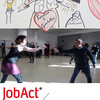 Teilnehmer*innen beim internationalen Theatertraining des Projektes JobAct Europe in Turin.