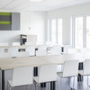 Desks and Chairs in a white study room